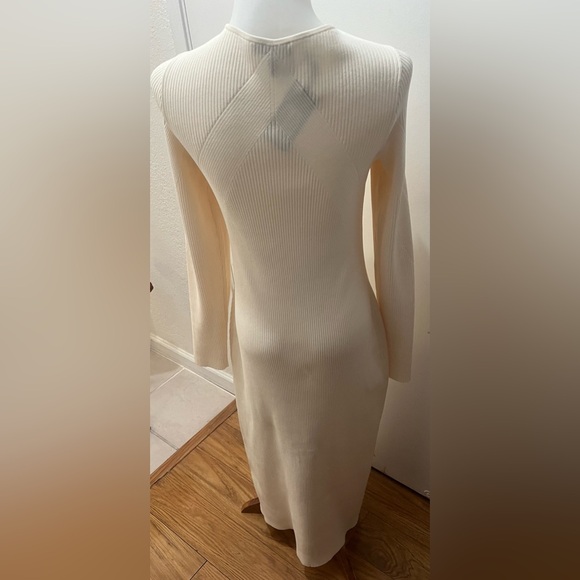 Rag & Bone Ivory White Long Sleeve Knit Sweater Dress Size L - Picture 7 of 13